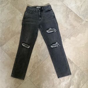 Pac Sun mom jeans black/gray distressed SIZE 24